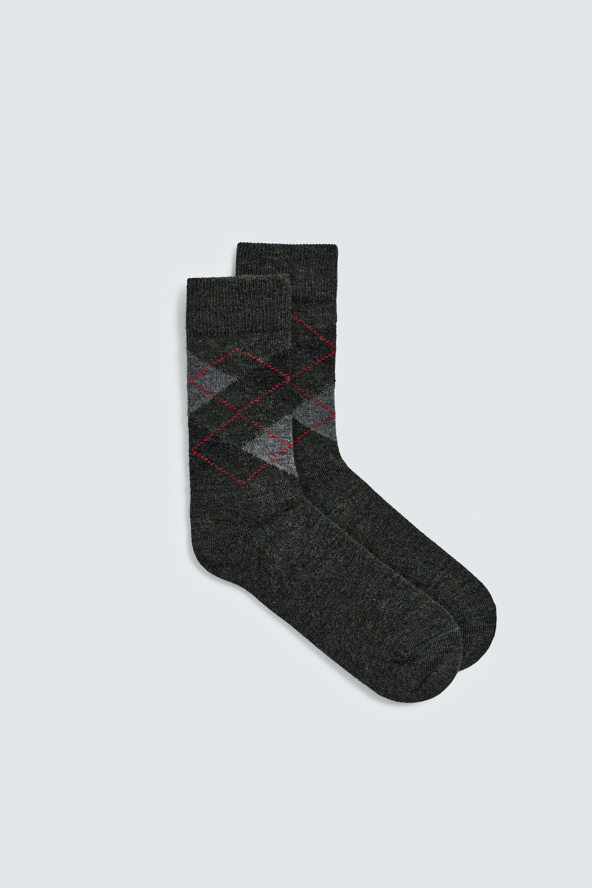 ARGYLE SOCKS WITH WOOL